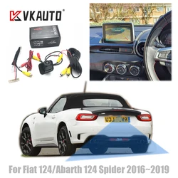 VKAUTO Fish Eye Rear View Camera For Fiat 124/Abarth 124 Spider 2016~2020 Work With Factory Unit Backup Reverse Parking Camera