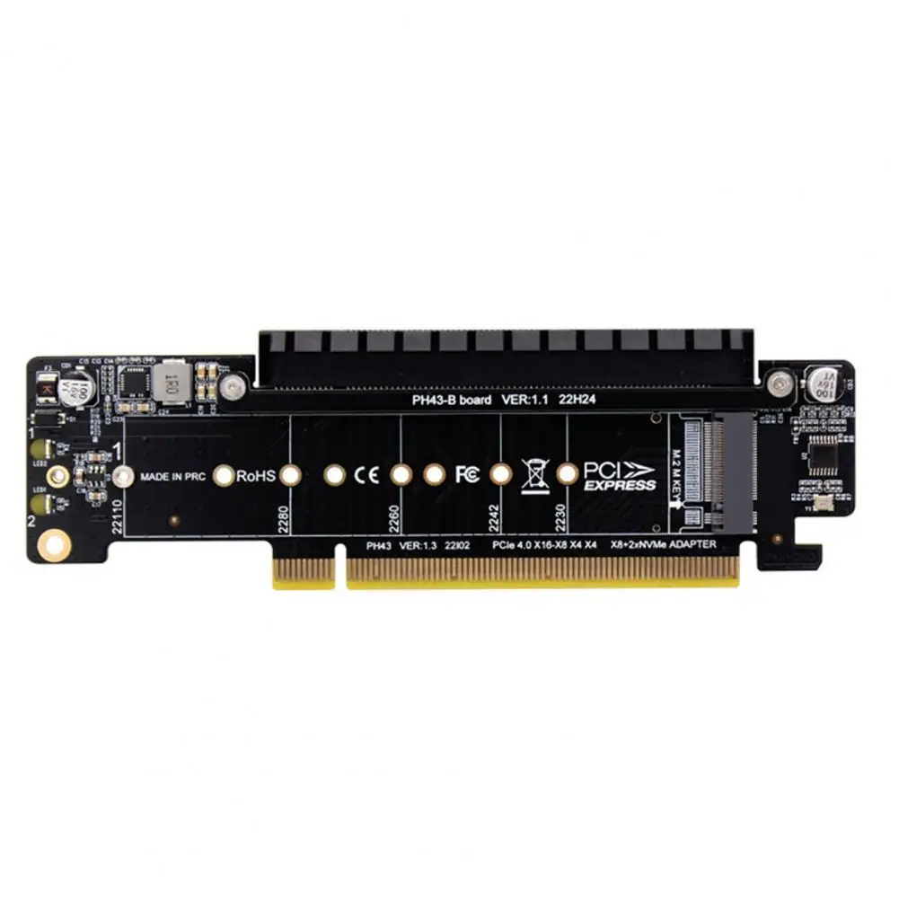 Pcie 4.0 Expansion Card Pci Express Split Card Pcie 4.0 M.2 Nvme Ssd Split Adapter Card for X16 to X8 X4 Pcie Expansion Support