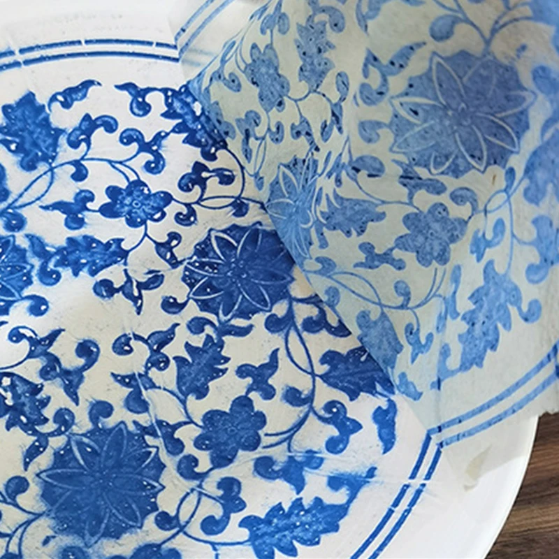 1Pc ceramika Art ceramika glina Transfer papieru glazura Underglaze kolorowy kwiat papieru wysokiej temperatury DIY ceramiczne naklejka papier