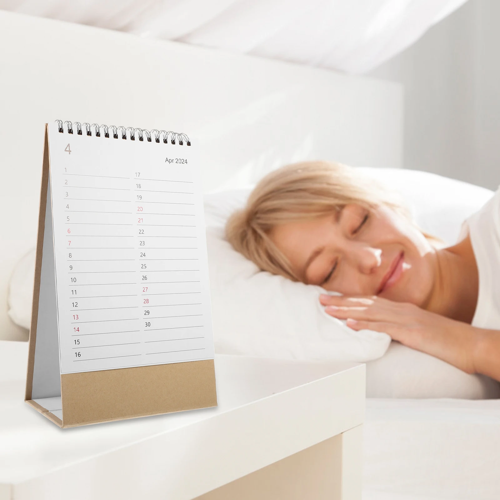 

2024 Desk Table Calendar Thick Paper Coil Binding Flip Pages Office Home Scheduling Planning Tool For Busy