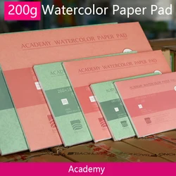 Baohong-almohadilla de papel de acuarela, 200g, algodón, 100% colores, boceto de plomo, pegamento de sellado de cuatro lados, 20 hojas/copia