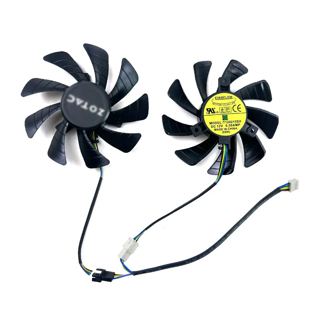 NEW Cooling Fan 85mm 4pin T129215SH For ZOTAC GeForce GTX 970 AMP! Omega ZT-90102-10P video card fans