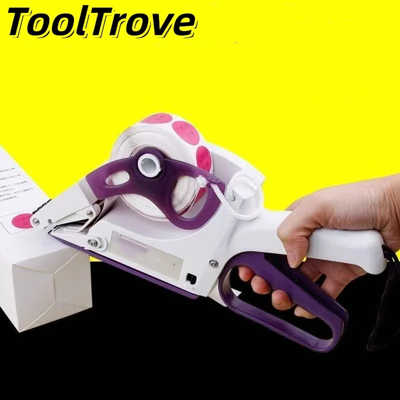 Manual Portable Label Applicator - Fast Handheld Labeling Machine for Round Bottles, Adhesive Sticker Labeler