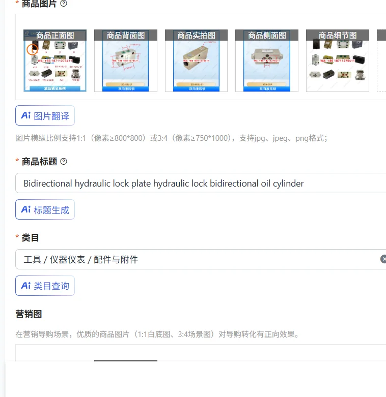 

Bidirectional hydraulic lock plate hydraulic lock bidirectional oil cylinder