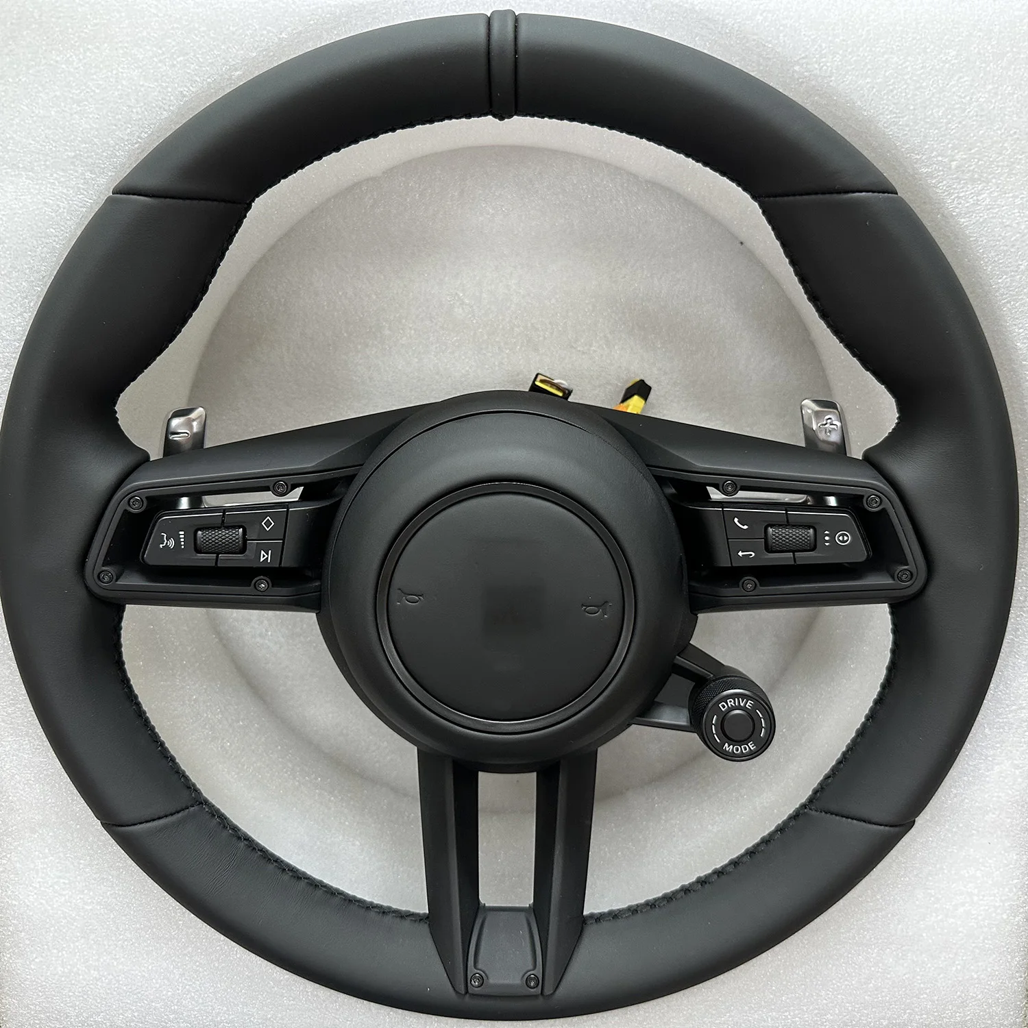 New Leather Steering Wheel With Sport Chrono For Porsche 911 718 Taycan Panamera Cayenne 16+