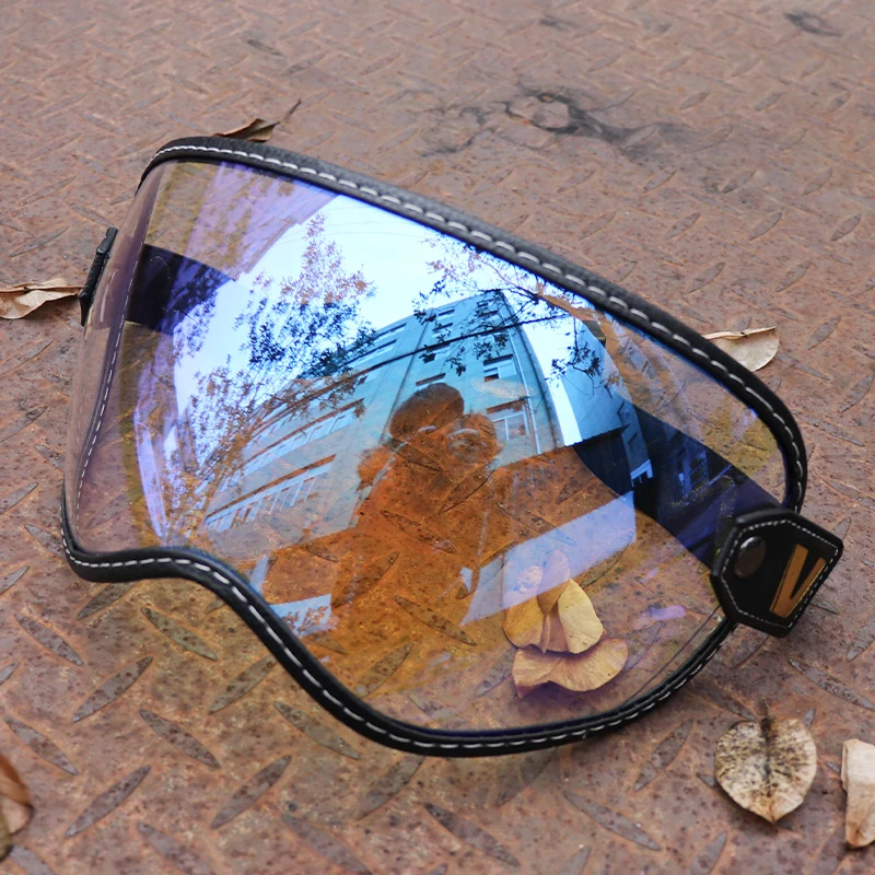 

VGV Motorcycle Goggles Universal Bubble Mask UV Protection Retro Motorcycle Riding Eyewear Helmet Lens glare prevention Retro