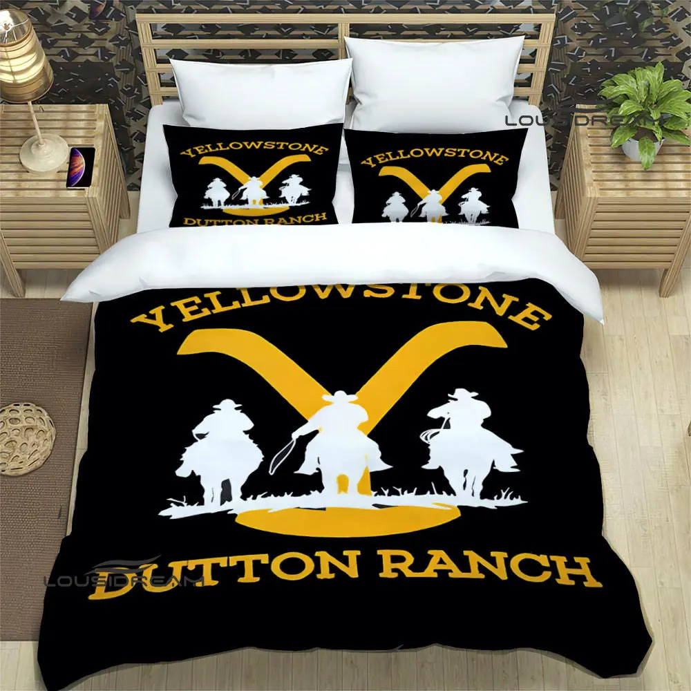 Movie Yellowstone Printed Bedding Sets exquisite bed supplies set duvet cover bed comforter set bedding set luxury birthday gift