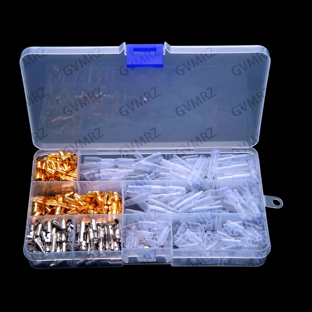 360PCS 400PCS 3.9MM spring insert sleeve 4.0MM bullet-shaped male and female cold-pressed plug-in type 3.9MM