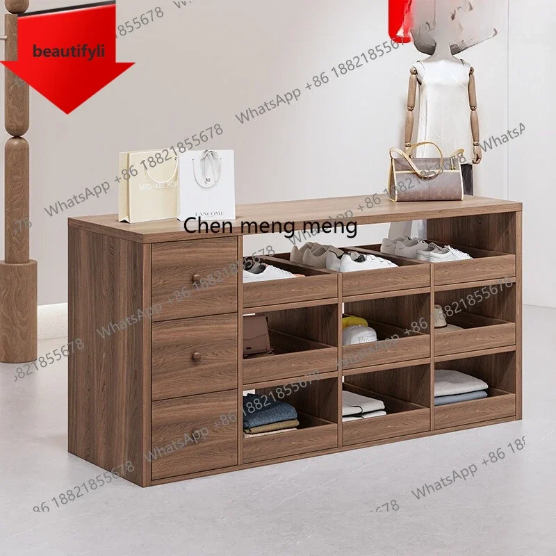 

Q181 Q181 Solid wood medieval clothing store Nakajima display cabinet with drawer display water table jewelry cabinet