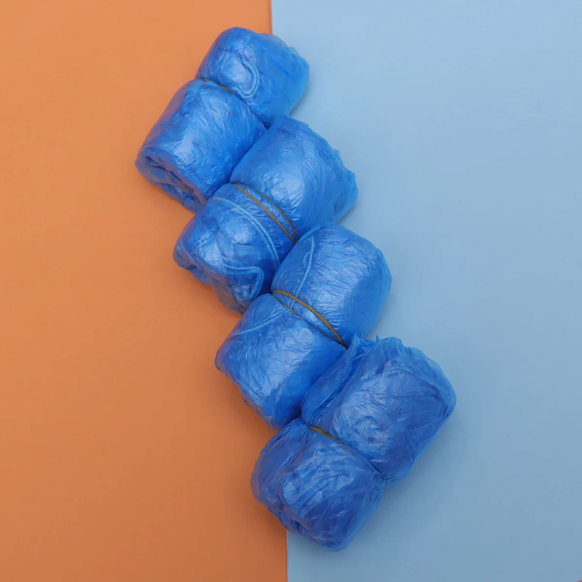 

100pcs Waterproof Shoe Covers Blue 36*15Cm Polyethylene Elastic Fit Disposable Plastic Overshoes For Home Hotel Office Car Use