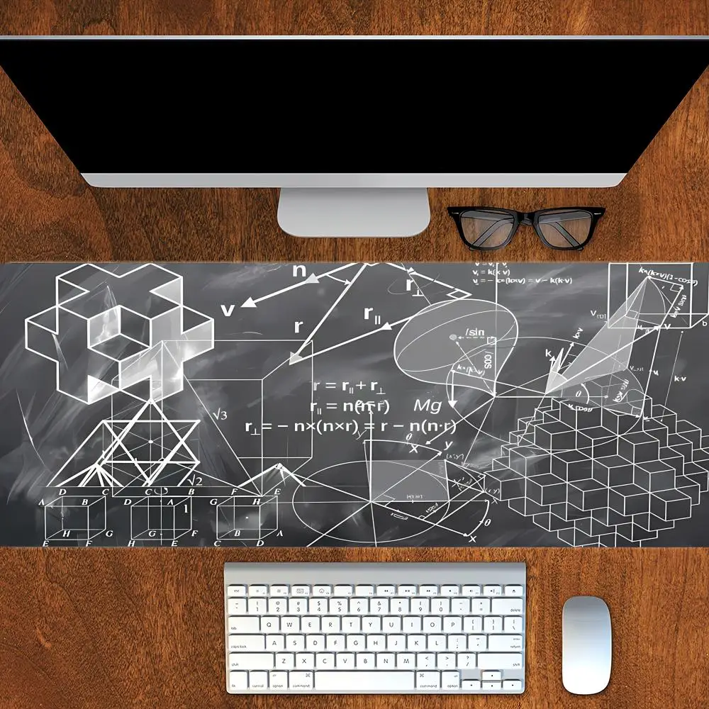Large Mouse Pad Mathematics Formula XXL Gaming Desktop Carpet Laptop Desk mat Table Keyboard Accessories Non-Slip Rug HYBXXC
