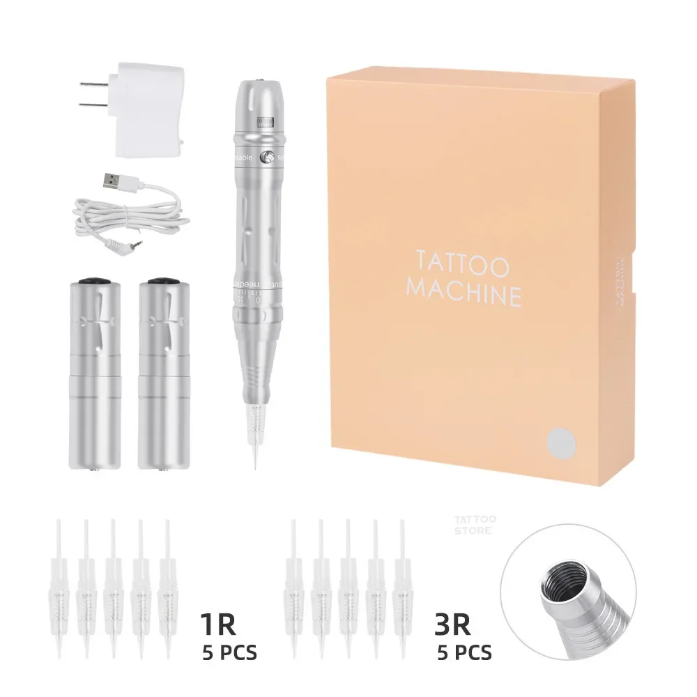 Wireless Charge Tattoo Machine Permanent Makeup Tattoo Pen Kit Beginner Eyebrows Lips Artist Supplies Fit Universal Cartridges