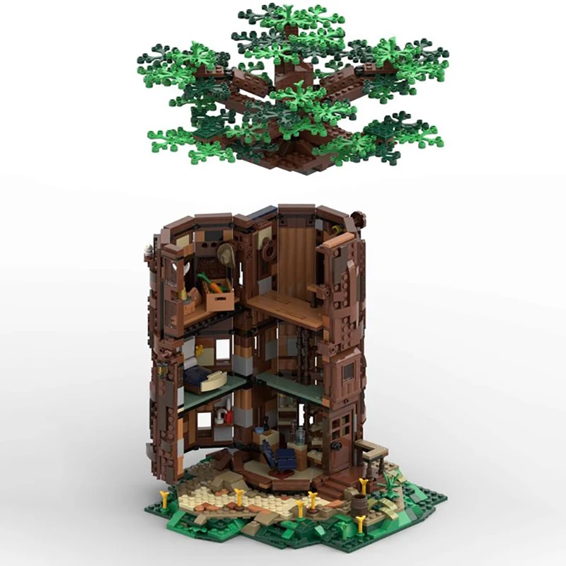 Medieval Castle Model Moc Building Blocks Breadfruit Tree Model Technology Bricks DIY Assembly Toy Construstion Holiday Gifts