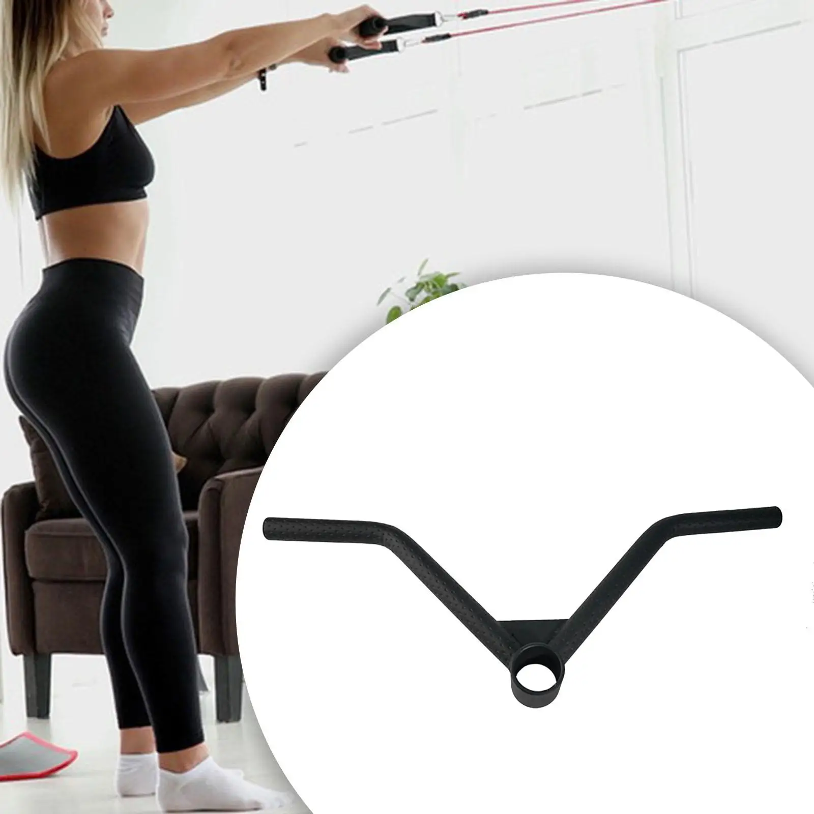 T Bar Row Attachment Strengthens Back Core Muscles Weightlifting Landmine Handle for Weight Bar Pulldown Squats Hamstrings