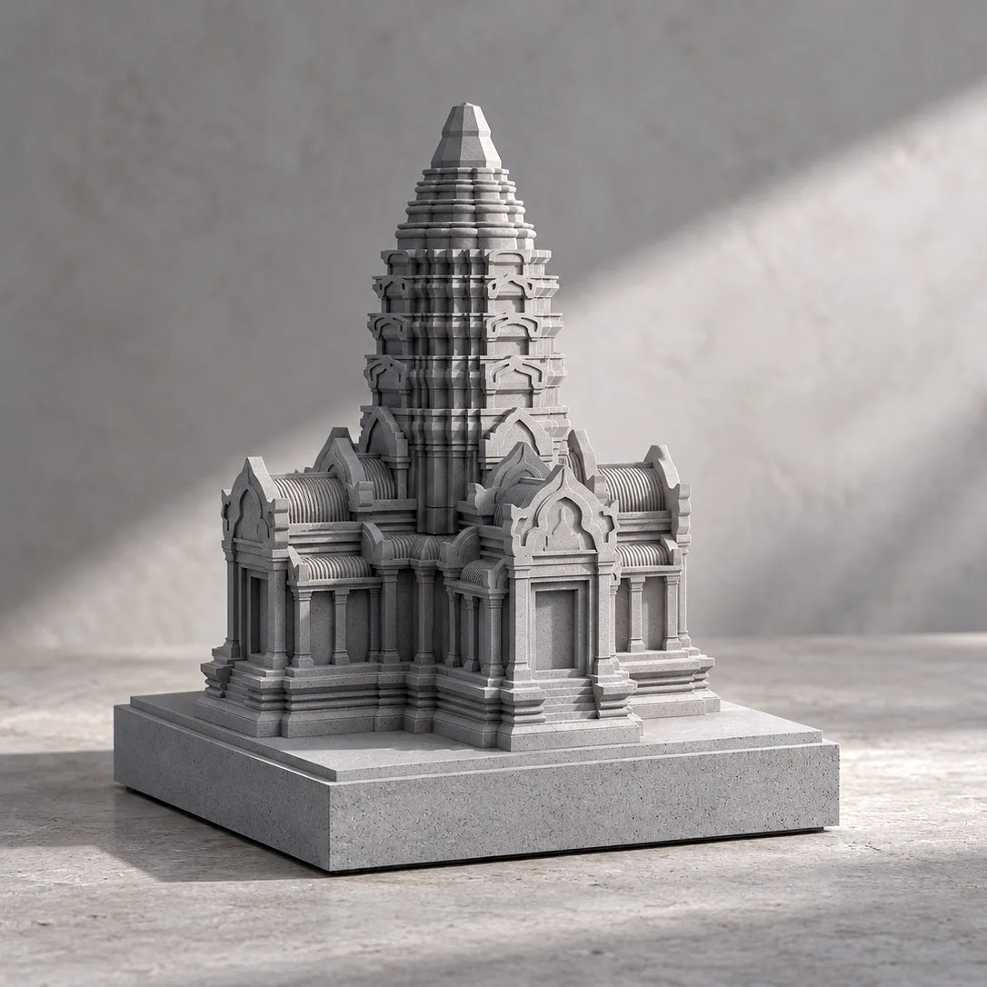 Famous Architecture Cambodia Angkor Wat Cultural Heritage Cement Ornaments Tabletop Decorations