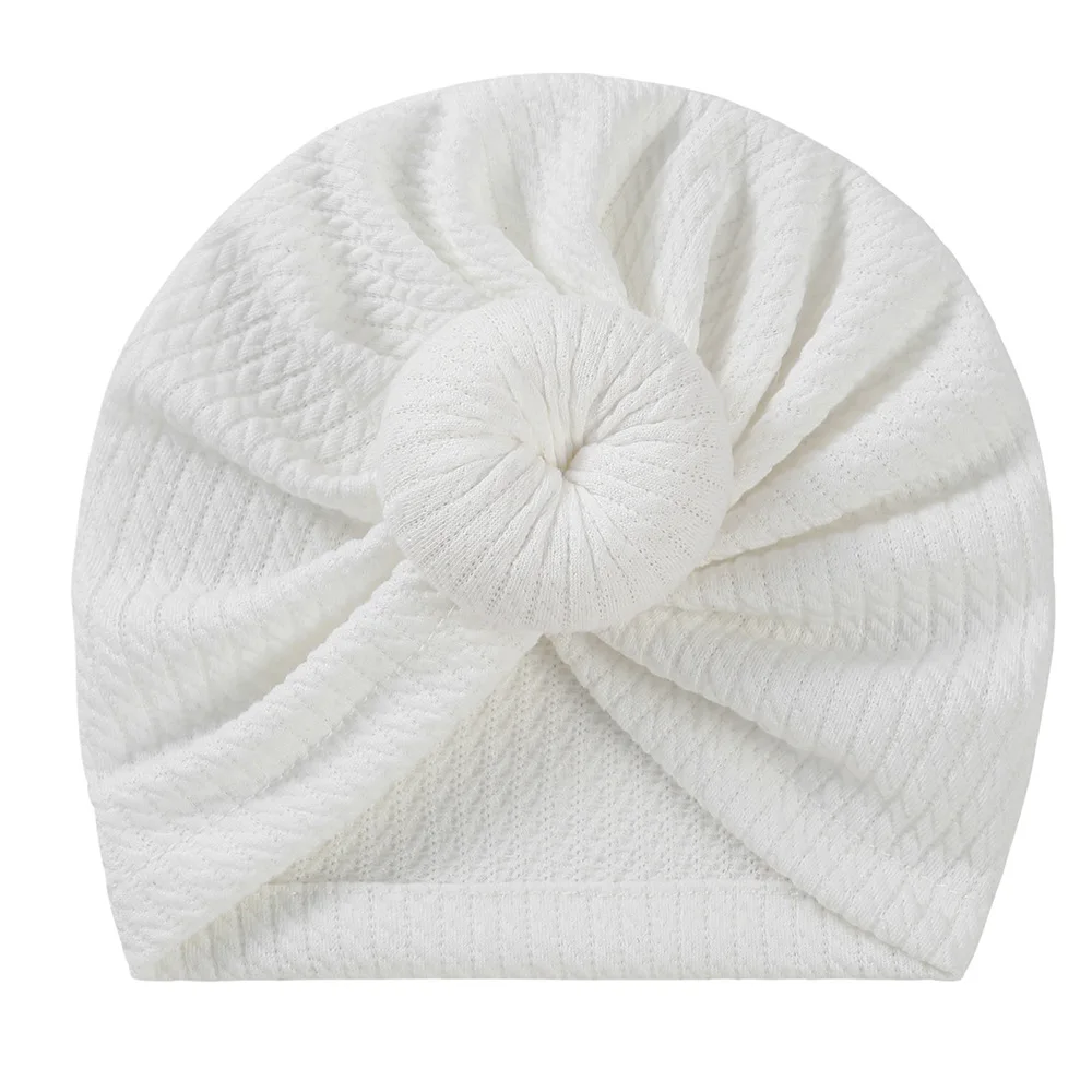 New Donuts Texture Knitted Baby Hat Cute Solid Baby Girls Boys Hat Turban Soft Newborn Infant Cap Knitting Beanies Head Wraps