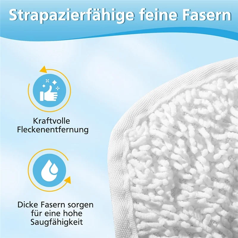 TCF-For Vilead Steam Plus Replacement Parts 6 PCS Erect Cloth For Steam Vacuum For Vileda Floor Clean