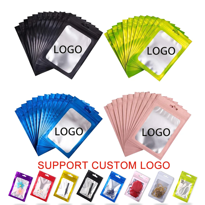 100 polyurethane window zipper bags that support single-sided monochrome printing of logos