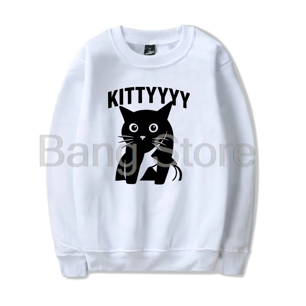 

Caseoh Kitty забавный кот толстовки с круглым вырезом для женщин и мужчин модный пуловер с длинными рукавами одежда унисекс