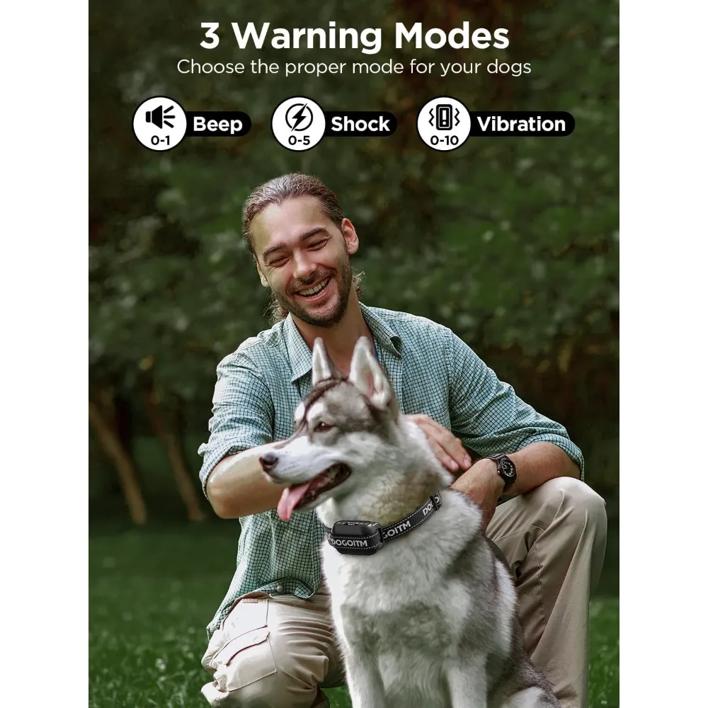 Wireless Dog Fence System, GPS Wireless Dog Collar with 3 Correction Mode, Pet Containment System with AI Smart Signal