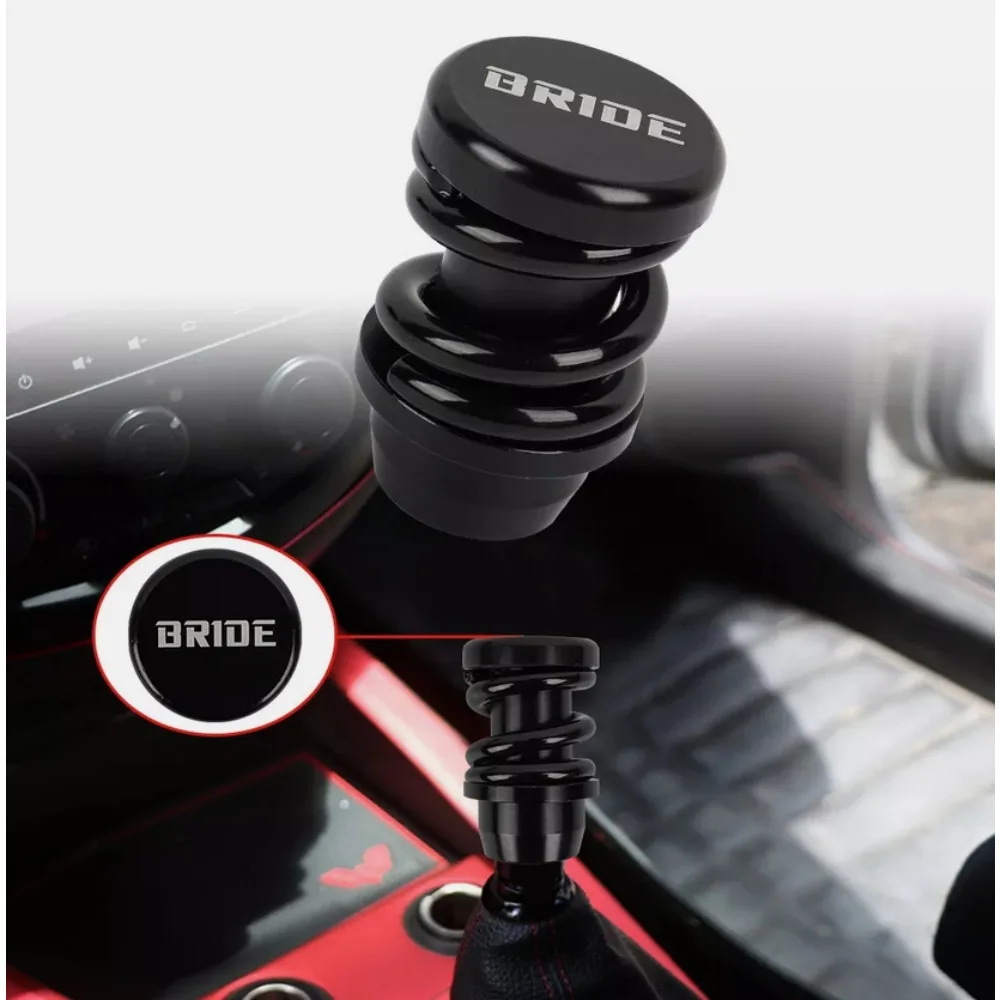 Universal BRIDE Black Metal Manual Gear Stick Shift Knob Shifter Lever Head 8cm