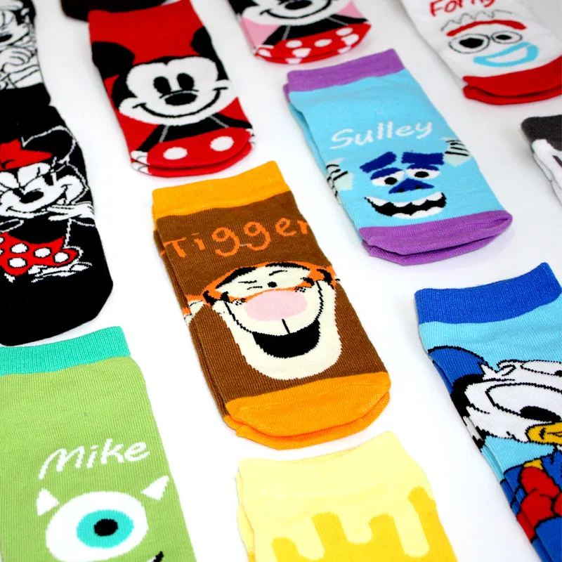 40 Styles New Fashion Cartoon Women Socks japanese Kawaii Cute Short Socks Mickey Donald Duck Minnie Mike female Low Cut Socks