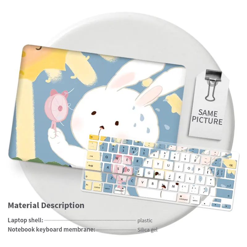 DIY Cartoon Laptop Case Sleeve Keyboard Cover Air 13 A2337 A2179 A2338 M1 Pro13 15 A2442 Hard Shell do Macbook Pro16 A2141 Case