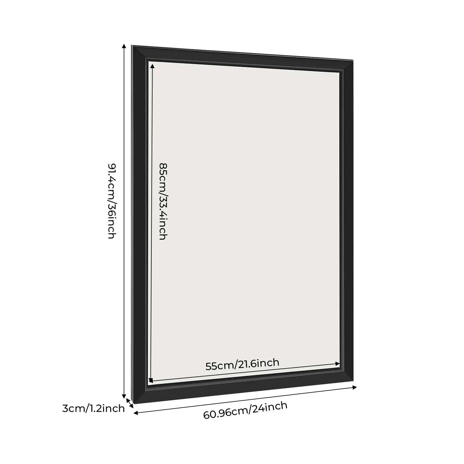 24x36 Inch LED Poster Frame, Slim Snap Aluminum Alloy Light Box Wall Mounted Advertising Picture Frame Display LED