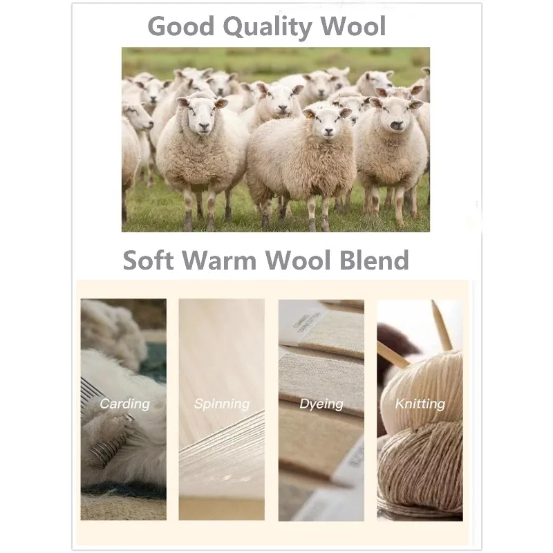 المرأة الصوفية مزيج بلون القرن محبوك مكدسة الجوارب الدافئة مع شريط عمودي الفطر الدانتيل غطاء الساق لخريف شتاء #6