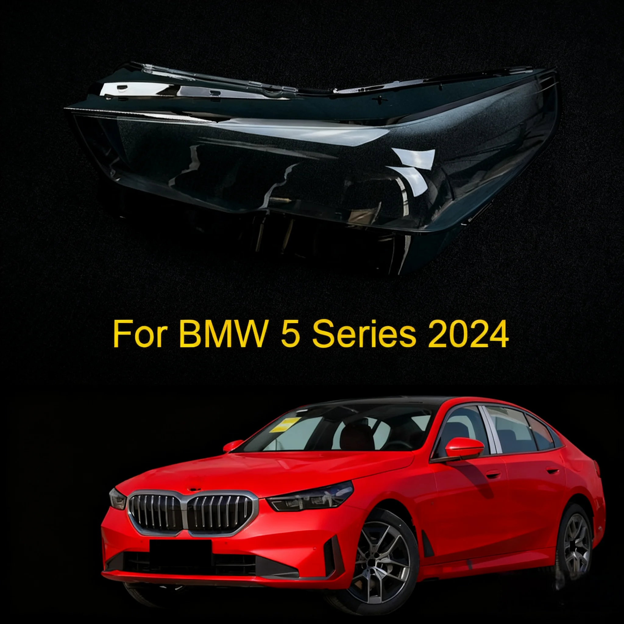 

For BMW 5 Series 2024 G60 G68 Headlight Cover Transparent Lampshade Lamp Case Headlamp Shell Plexiglass Replace Original Lens