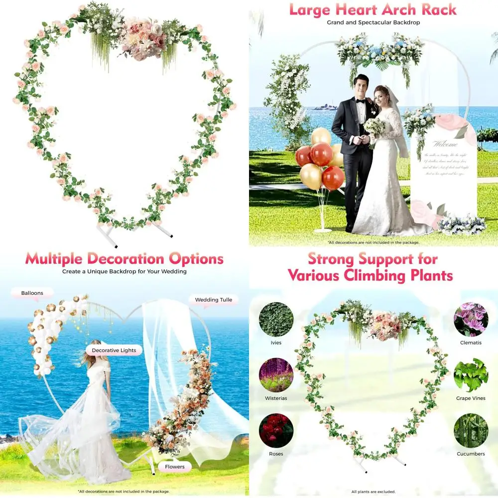 

Элегантная белая металлическая арка длиной 7,7 фута для свадебных цветочных украшений и воздушных шаров