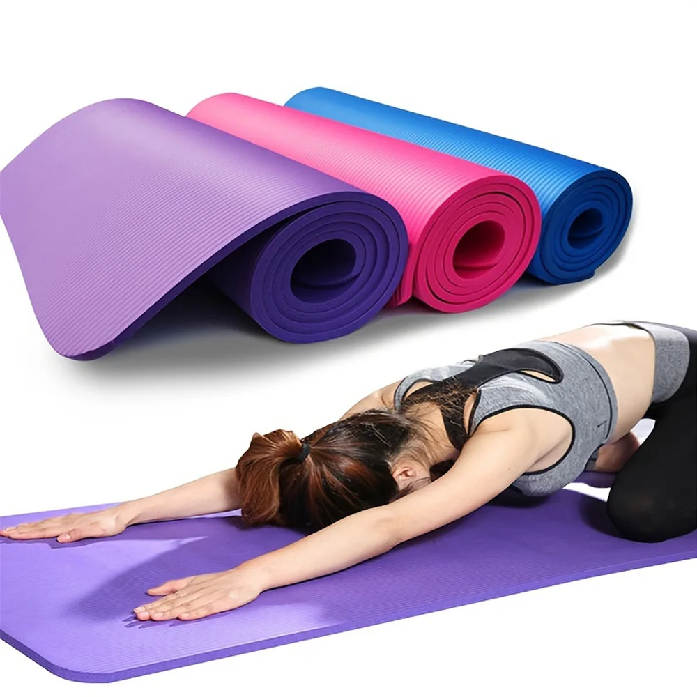 15/10MM Larger Thick High Quality NBR Yoga Mats Anti-slip Blanket Sport Health Lose Weight Fitness Exercise Pad Women Mat 183CM