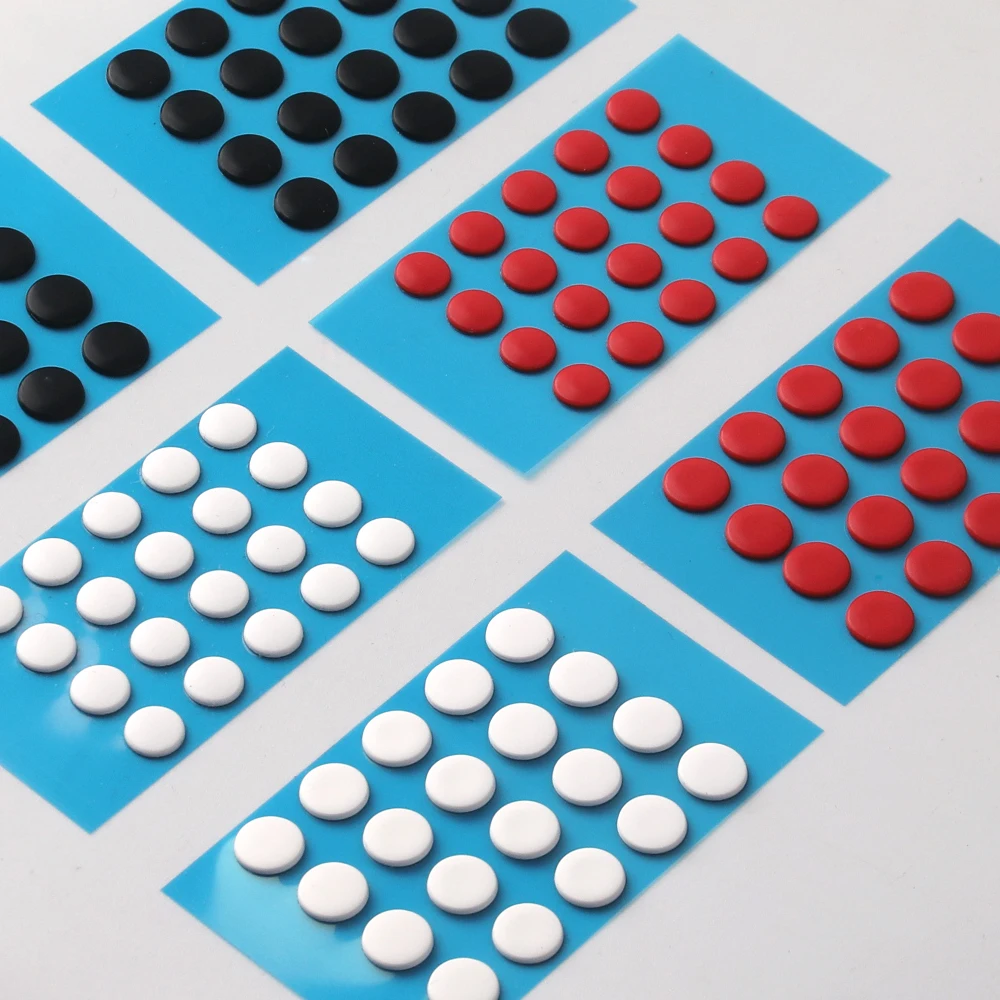 Small Round Dot 6mm 7mm Diameter ICE Universal Mouse Skates Red Black White Glide Feet Sticker
