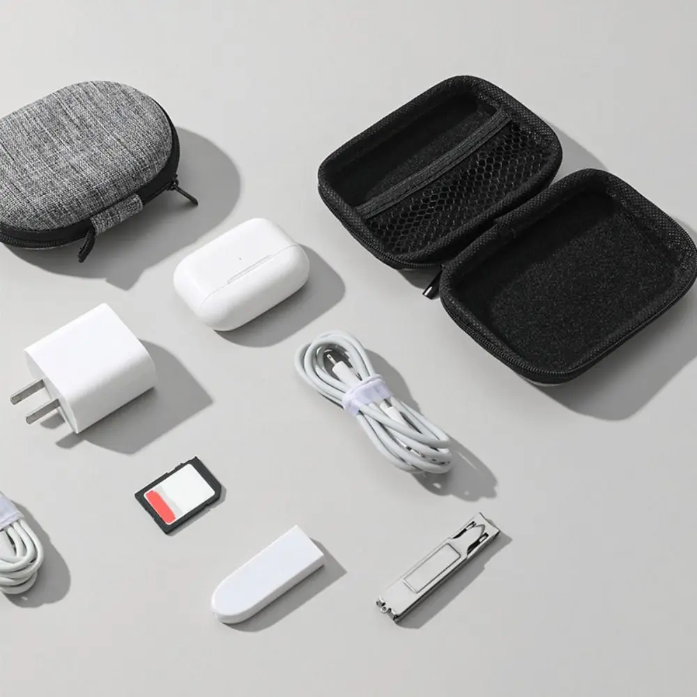 New Portable Zipper Earphone Case Bag Multifunctional Protective Digital Storage Bag Shockproof Mini Mini Storage Pouch U Disk