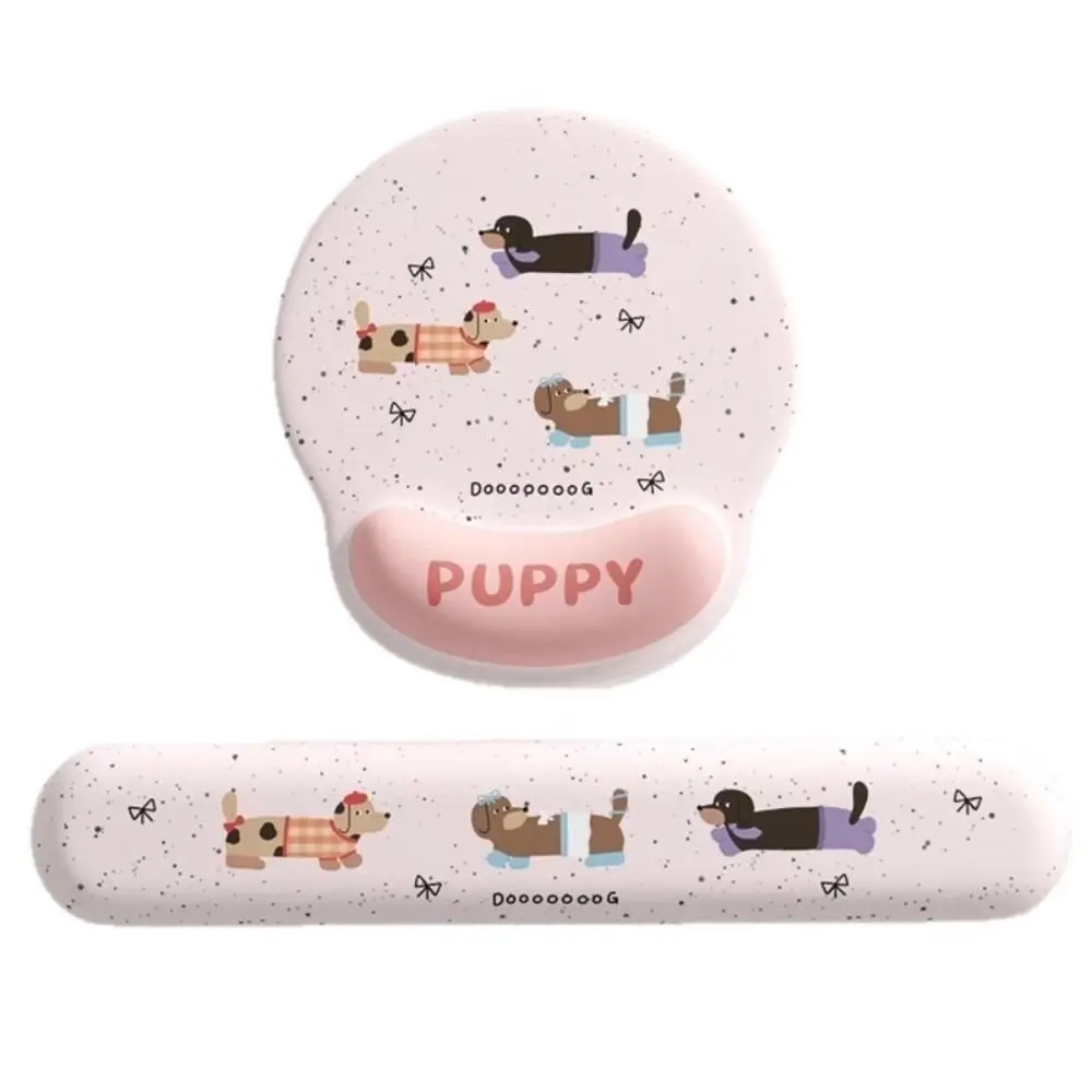 Computer Accessories Ergonomic Mouse Wrist Rest Pad Non-Slip Slow Rebound Mouse Mat Cartoon Soft Keyboard Holder Computer Work