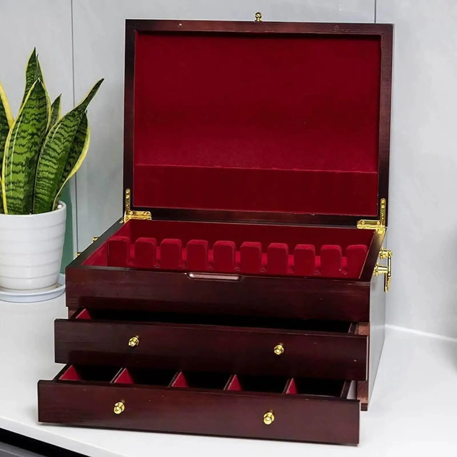 

Коробка для хранения столовых приборов, шкатулка для столовых приборов, футляр для столовых приборов, коробка для хранения приборов на Рождество