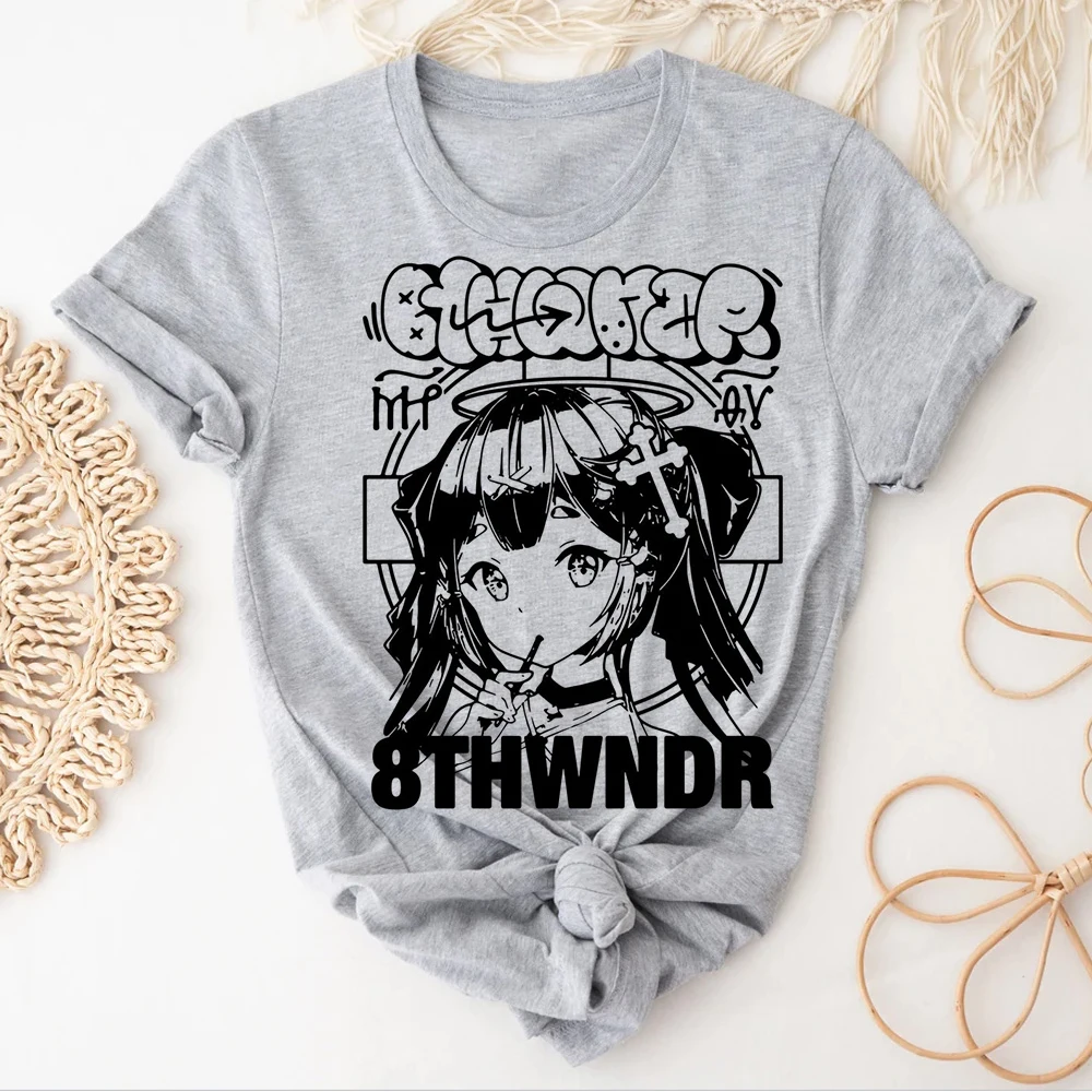 

Y2k Cyber Manga Funny t-shirts women comic Y2K top girl funny graphic y2k clothing