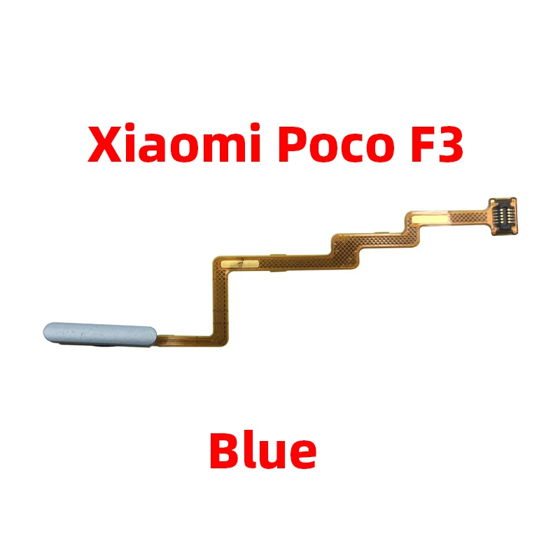 Original For Xiaomi Poco F3 Fingerprint Sensor Home Return Key Menu Power Button Flex Ribbon Cable