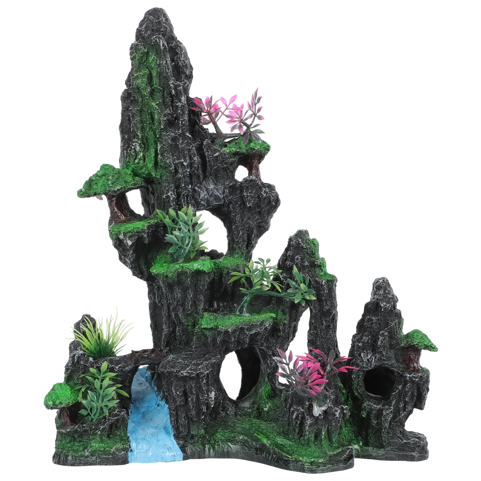 

Artificial Hill nament Resin Fish Tank Aquarium Decor Lifelike Environmental Friendly Safe Water Quality Decorations Pet