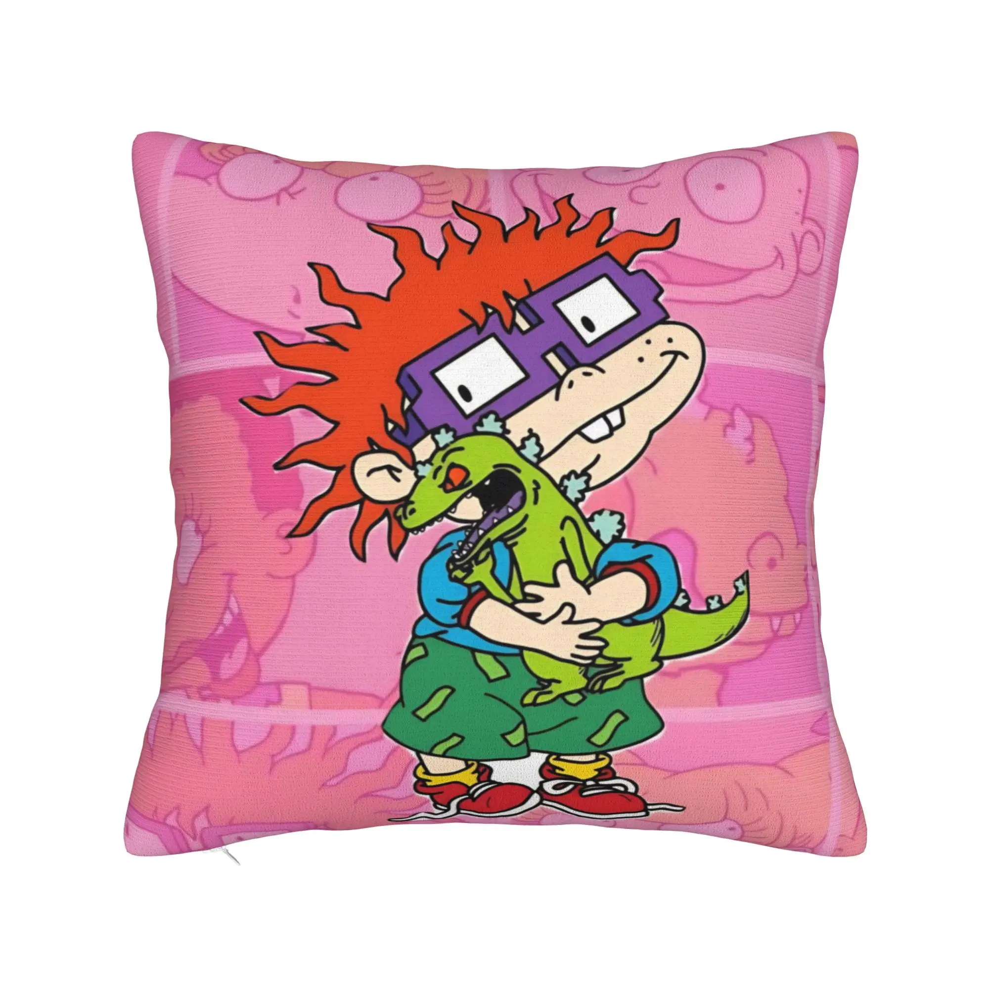 Decorative Pillowcase Cartoon R-Rugrats Stuff Car  Pillow Case Cover Zippered Multiple Sizes