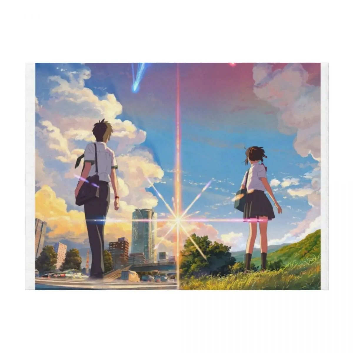 

kimi no na wa // your name anime movie poster BEST RES Throw Blanket Luxury Throw Fashion Sofas For Baby Flannel Fabric Blankets