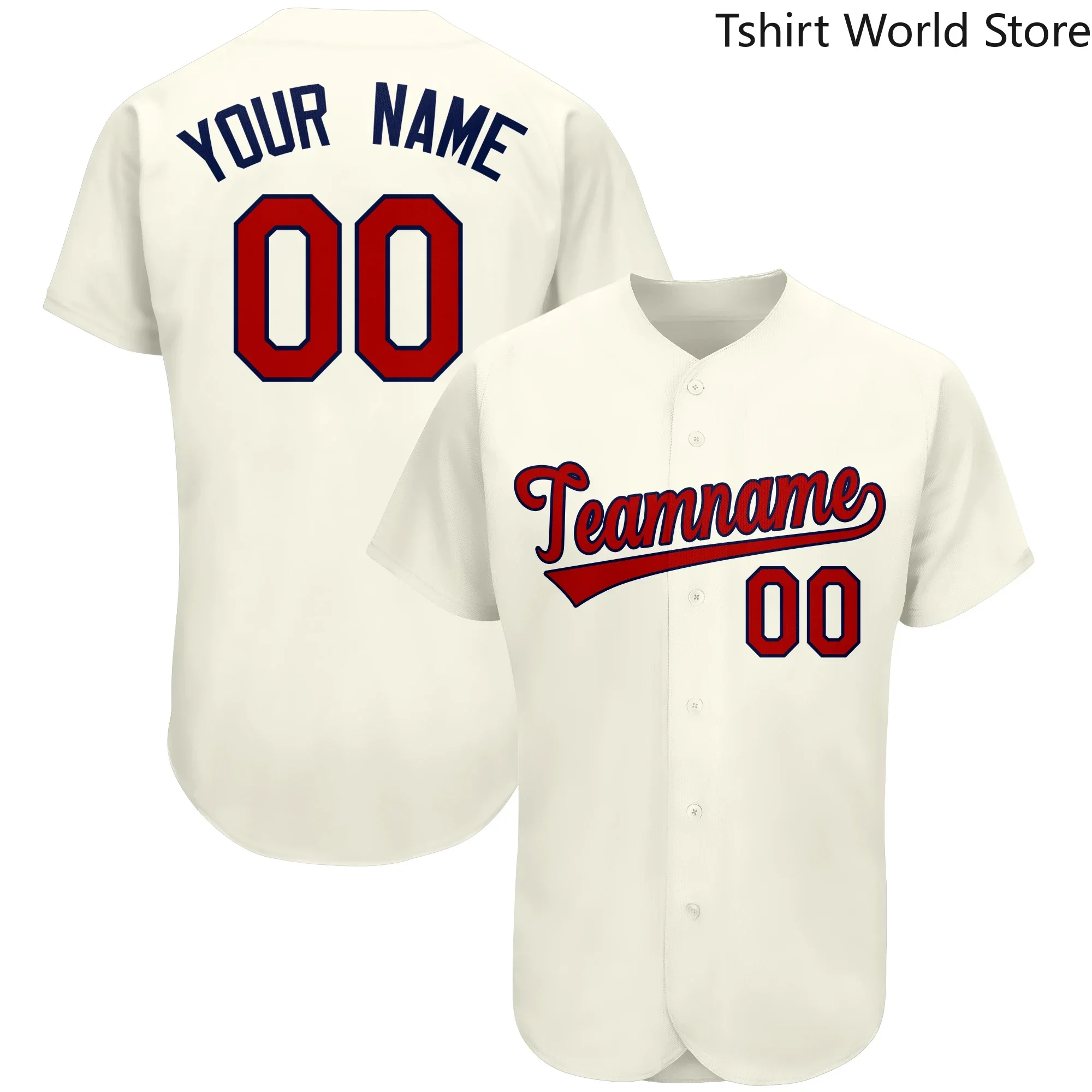 

Custom Baseball Jersey Team Name/Number Printed Breathable Mesh Soft Botton-down for Adults/Youth Outdoors/Indoors Big size