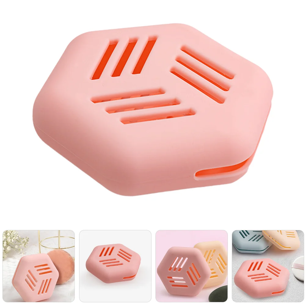 Beauty Puff Storage Box Makeup Organizer Bag Powder Case Holder for Travel Silicone Sponge Silica Gel