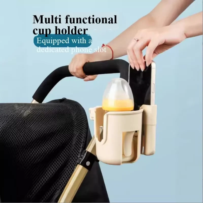 Stroller Pushchair Two-in-One Cup Holder Baby Gear Mobile Phone Holder Kids Water Cup Milk Tea Stand Accessories