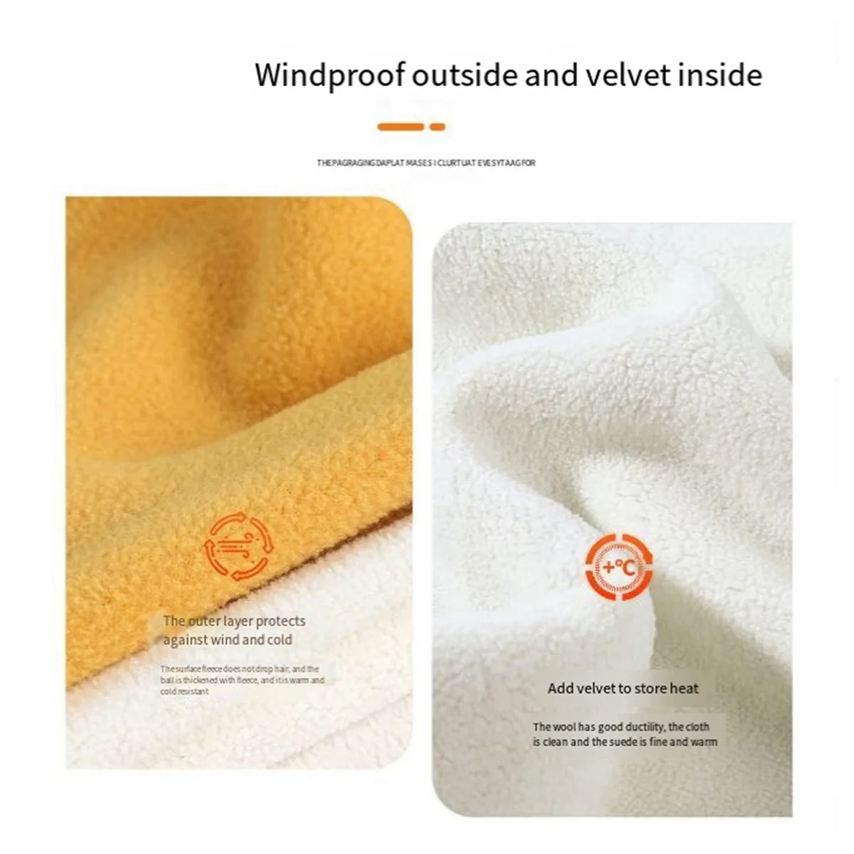 A56XQ Winter Ski Scarf Double-Layer Thickened Cycling Neck Warmer Outdoor Sports Face and Neck All-In-One Mask,White