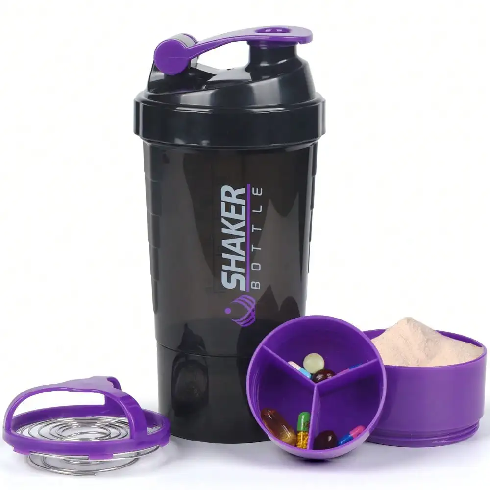 

Plastic Shaker Cup For Protein Powder And Smoothies, Sports Water Bottle For Running And Fitness