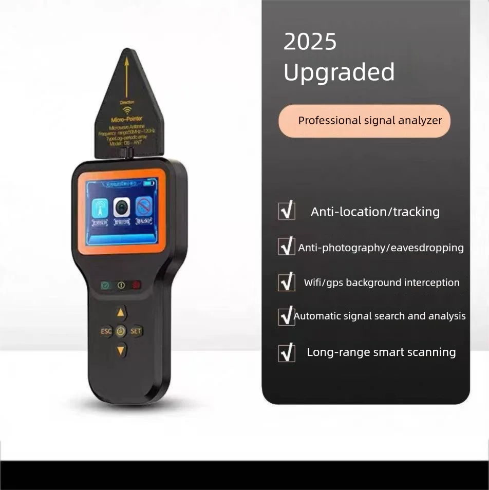 GPS-Detektor, Anti-Kamera, mobiler 5G-Signaldetektor, 10 MHz-4 GHz, WLAN, MAC-Analyse, Entdeckung der GPS-Tracking, Unterbrechung mit versteckter Kamera