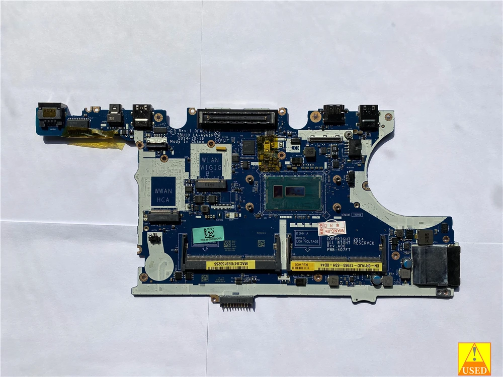 USED Laptop Motherboard for dell latitude 7450 E7450 motherboard 0R1VJD R1VJD CN-0R1VJD LA-A961P with i5-5300 cpu tested well