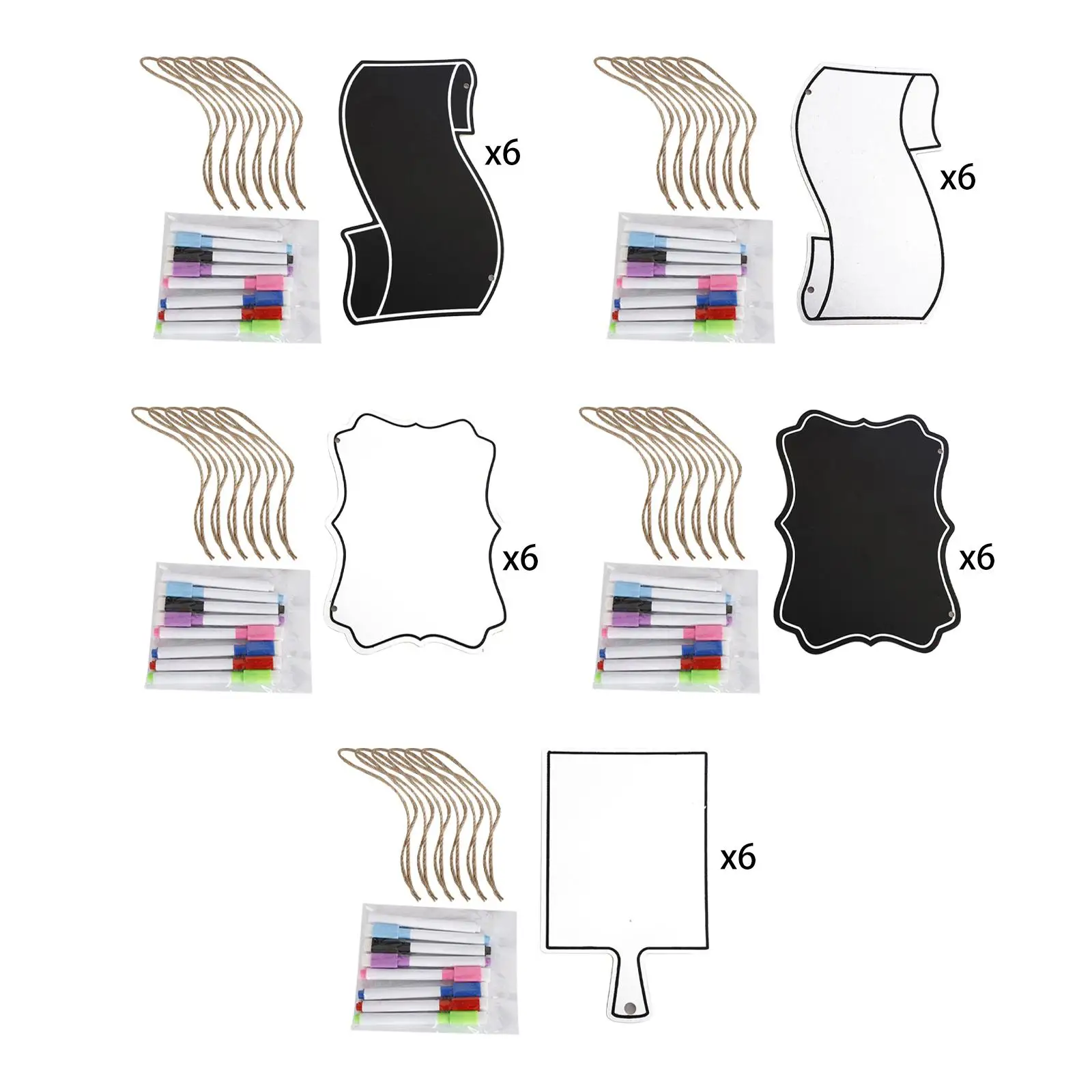 6x Dry Erase Board Portable Teaching Tool Educational Toy Erasable Writing with