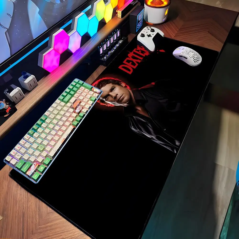 

Коврик для мыши Dexter Morgan, большой резиновый коврик для мыши, игровой коврик для мыши, коврик для ноутбука, настольный коврик XXL, нескользящий коврик для компьютерной клавиатуры и мыши